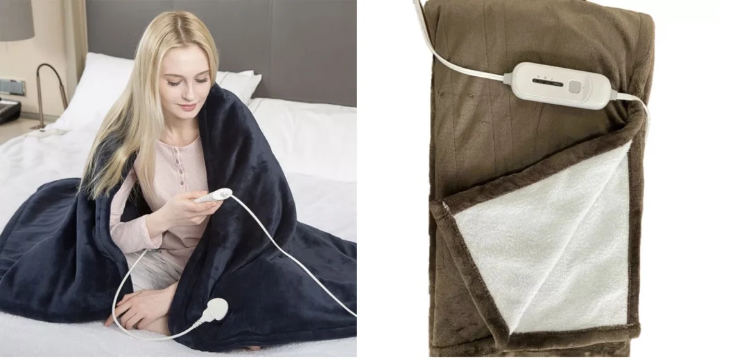 Safe Remote Control Machine Washable Wearable Heater Electric Blankets for Winter